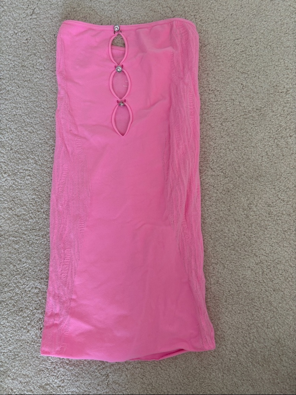 White Fox Boutique Strapless Pink Maxi Dress